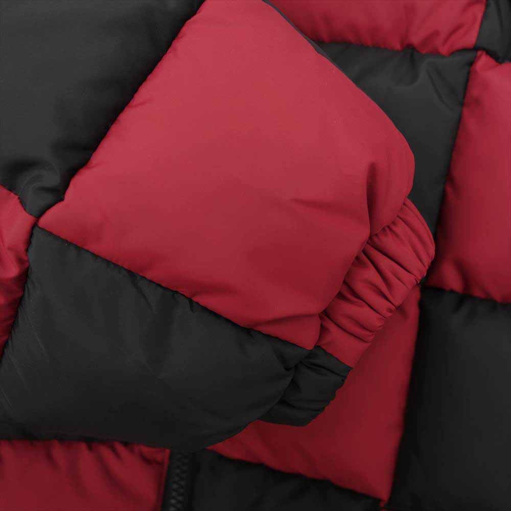 Supreme シュプリーム 19AW Checkerboard Puffy Jacket チェッカーボード パフィー ジャケット ダウンジャケット レッド系 ブラック系 S【中古】