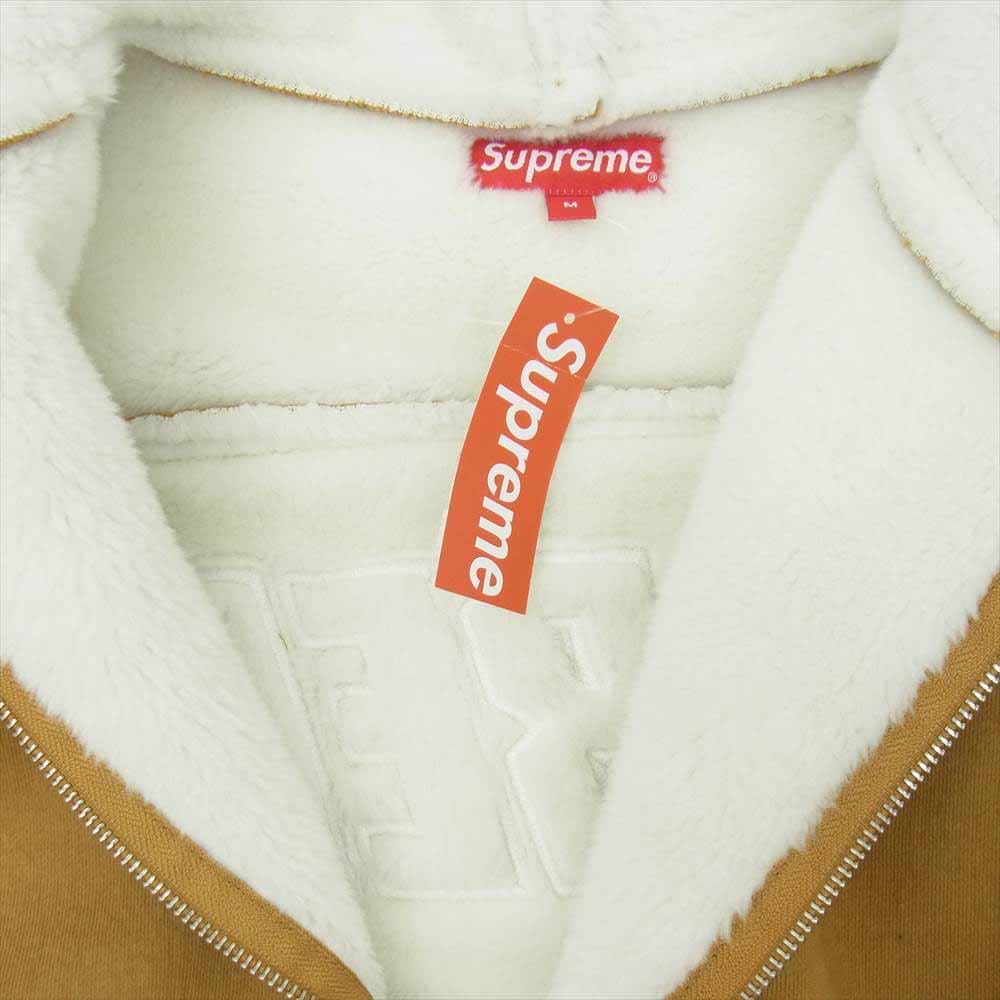 Supreme シュプリーム 21AW Faux Shearling Hooded Jacket フーデッド ジャケット ジップ パーカー ライトブラウン系 M【新古品】【未使用】【中古】