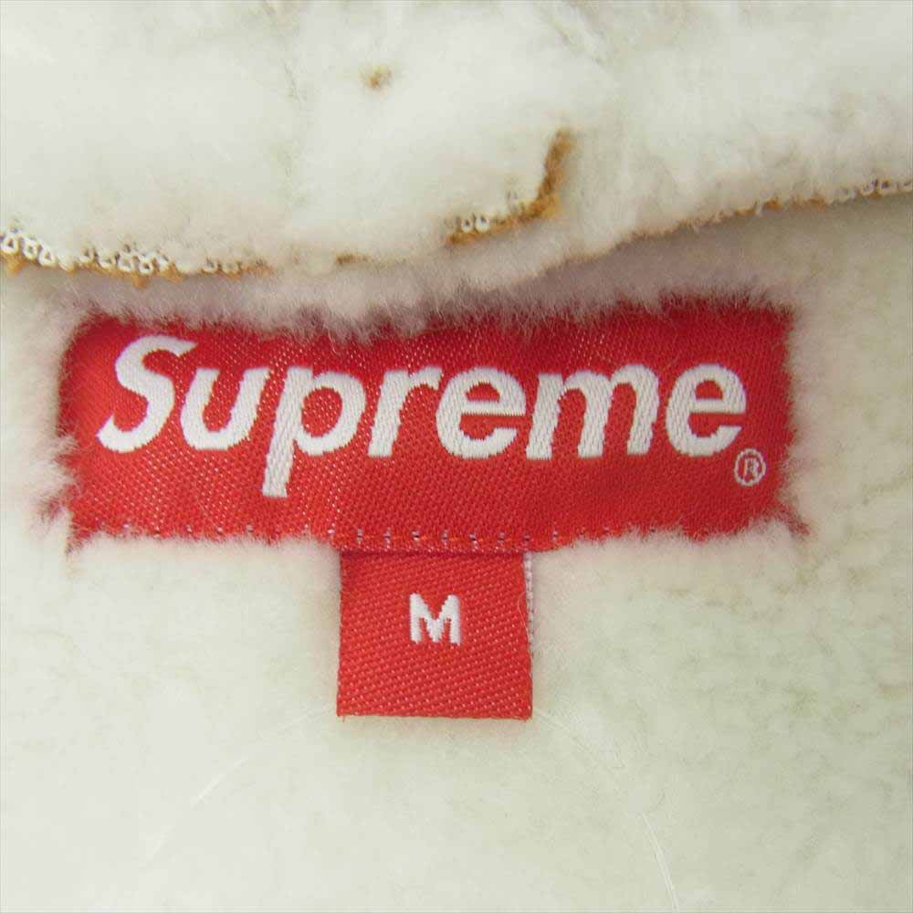 Supreme シュプリーム 21AW Faux Shearling Hooded Jacket フーデッド ジャケット ジップ パーカー ライトブラウン系 M【新古品】【未使用】【中古】