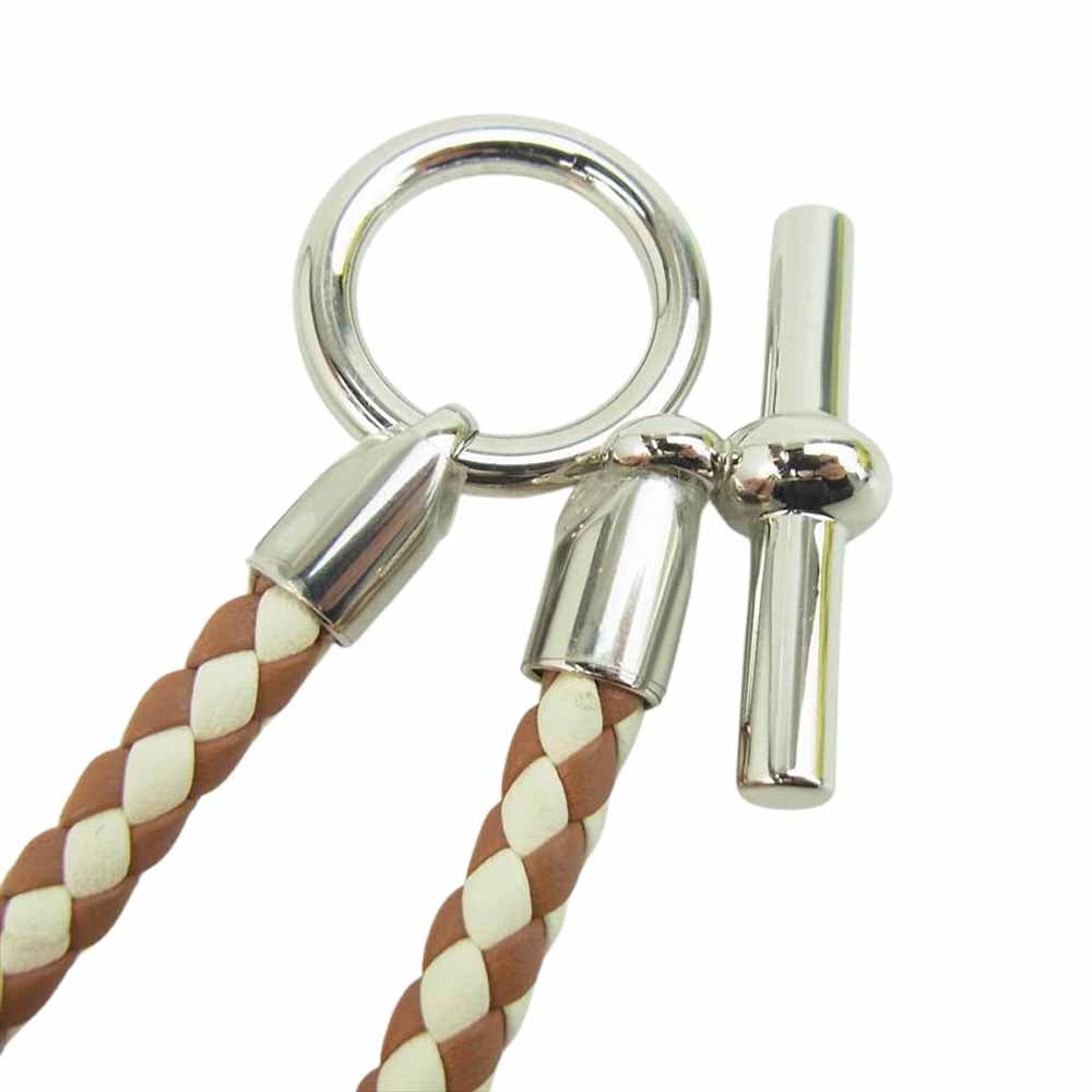 HERMES エルメス グレナン 編み上げ ベルト ブラウン系【新古品】【未使用】【中古】