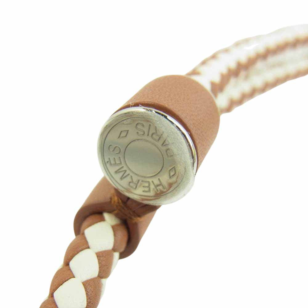 HERMES エルメス グレナン 編み上げ ベルト ブラウン系【新古品】【未使用】【中古】