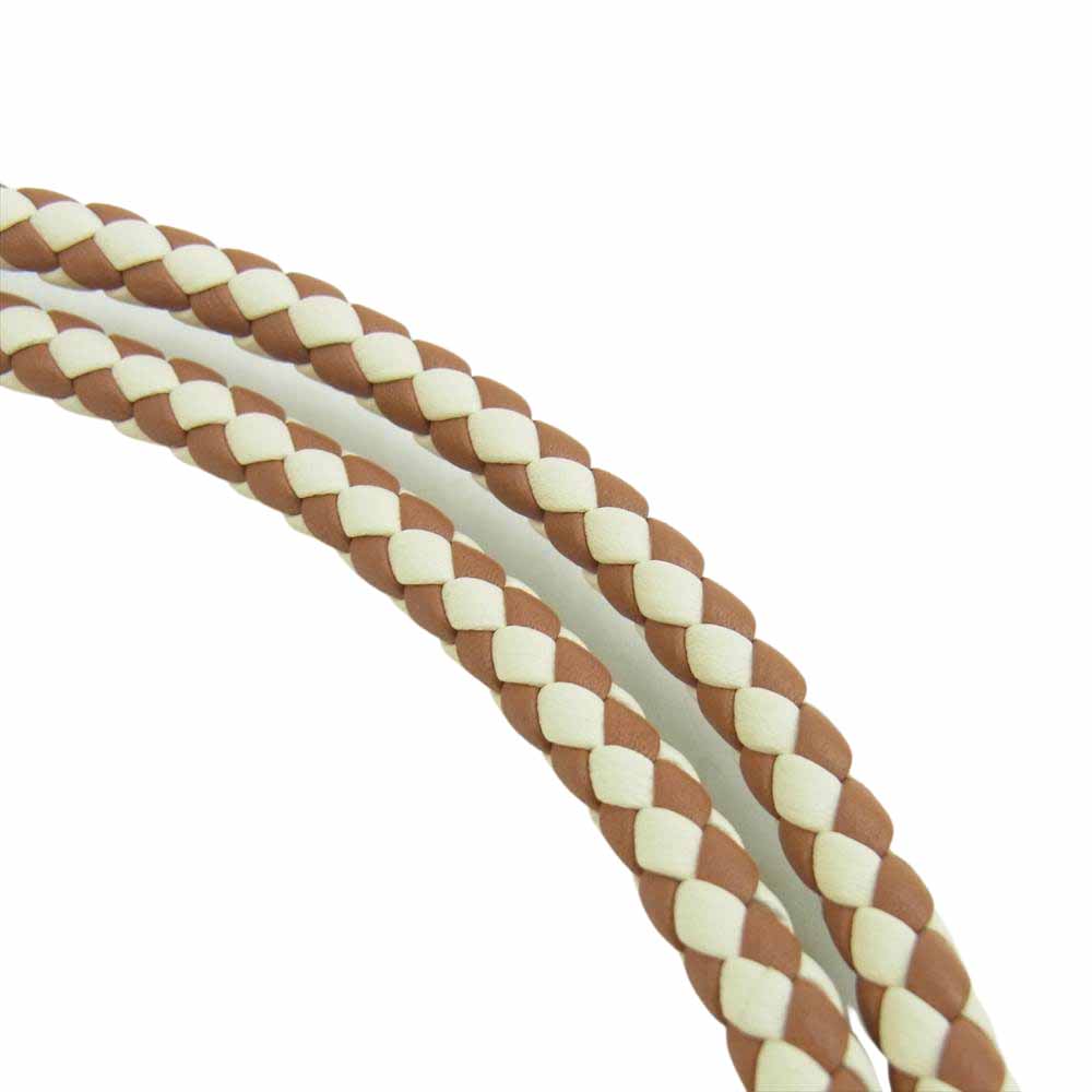 HERMES エルメス グレナン 編み上げ ベルト ブラウン系【新古品】【未使用】【中古】