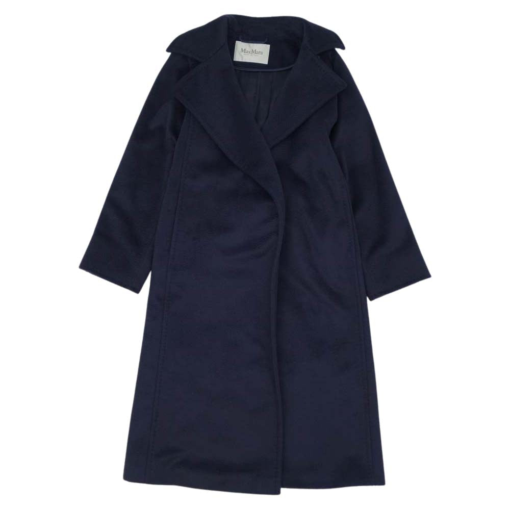 MAX MARA マックスマーラ 国内正規品 白タグ 101614730 MANUERA マニュエラ アイコン コート ピュアキャメル100％ マヌエラ ネイビー系 タグ参照【美品】【中古】