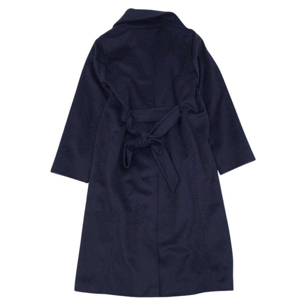 MAX MARA マックスマーラ 国内正規品 白タグ 101614730 MANUERA マニュエラ アイコン コート ピュアキャメル100％ マヌエラ ネイビー系 タグ参照【美品】【中古】