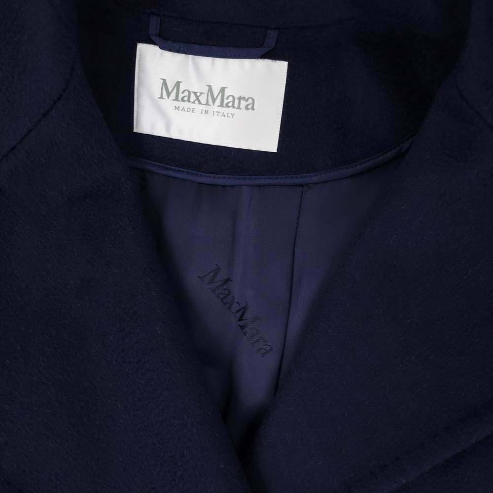 MAX MARA マックスマーラ 国内正規品 白タグ 101614730 MANUERA マニュエラ アイコン コート ピュアキャメル100％ マヌエラ ネイビー系 タグ参照【美品】【中古】