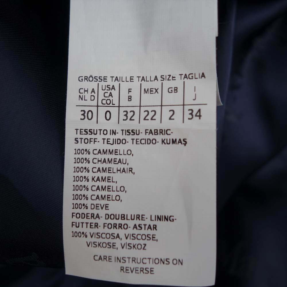 MAX MARA マックスマーラ 国内正規品 白タグ 101614730 MANUERA マニュエラ アイコン コート ピュアキャメル100％ マヌエラ ネイビー系 タグ参照【美品】【中古】