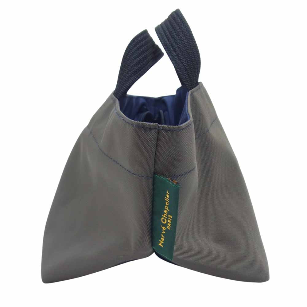 Herve Chapelier エルベ・シャプリエ 901N コーデュラ 舟型 トート バッグ トープ×ブルーニュイ S【中古】