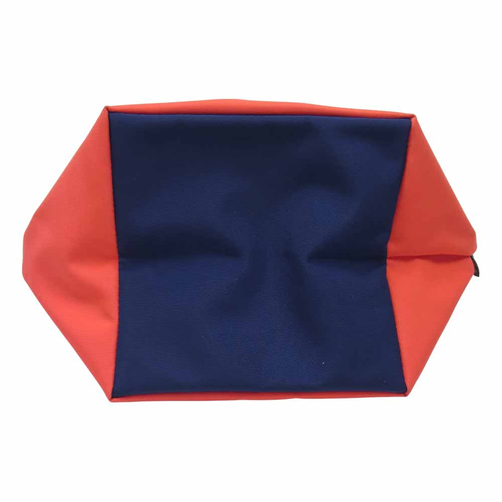 Herve Chapelier エルベ・シャプリエ 901N  コーデュラ 舟型 トート バッグ ゼラニウム × ブルーニュイ オレンジ系 S【美品】【中古】