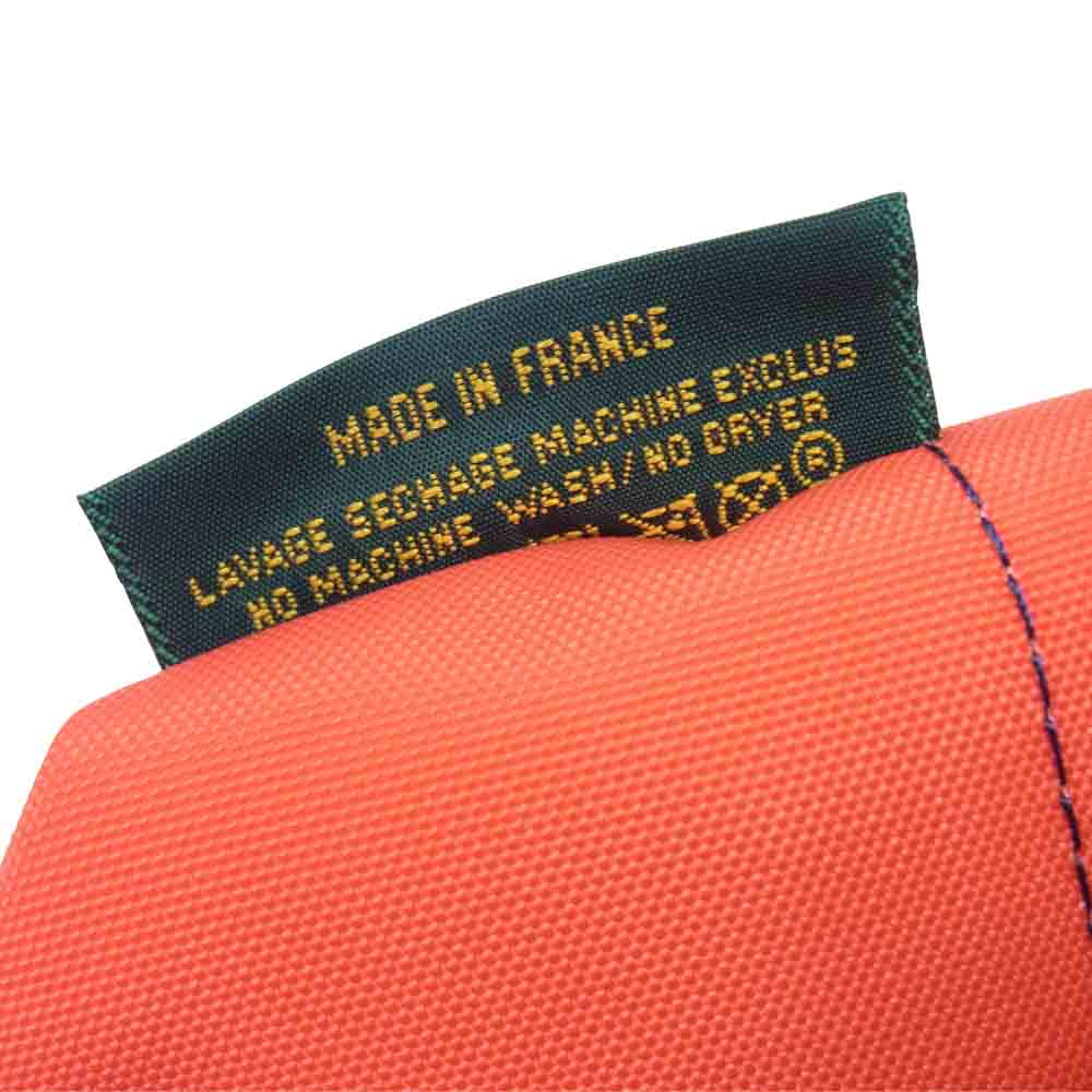 Herve Chapelier エルベ・シャプリエ 901N  コーデュラ 舟型 トート バッグ ゼラニウム × ブルーニュイ オレンジ系 S【美品】【中古】