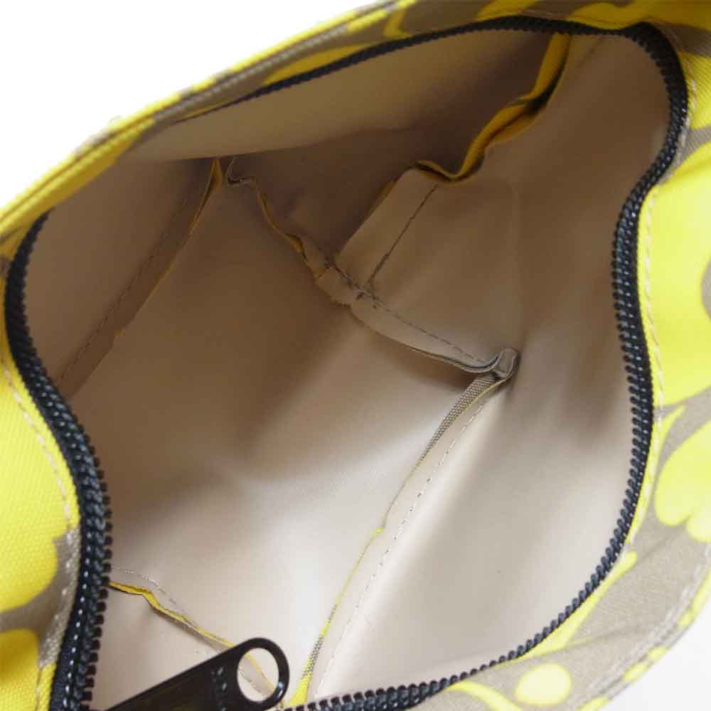 Herve Chapelier エルベ・シャプリエ 2885F コーデュラ 舟型 ショルダー バッグ アラベスク マスティックゴールド グレー系 M【中古】