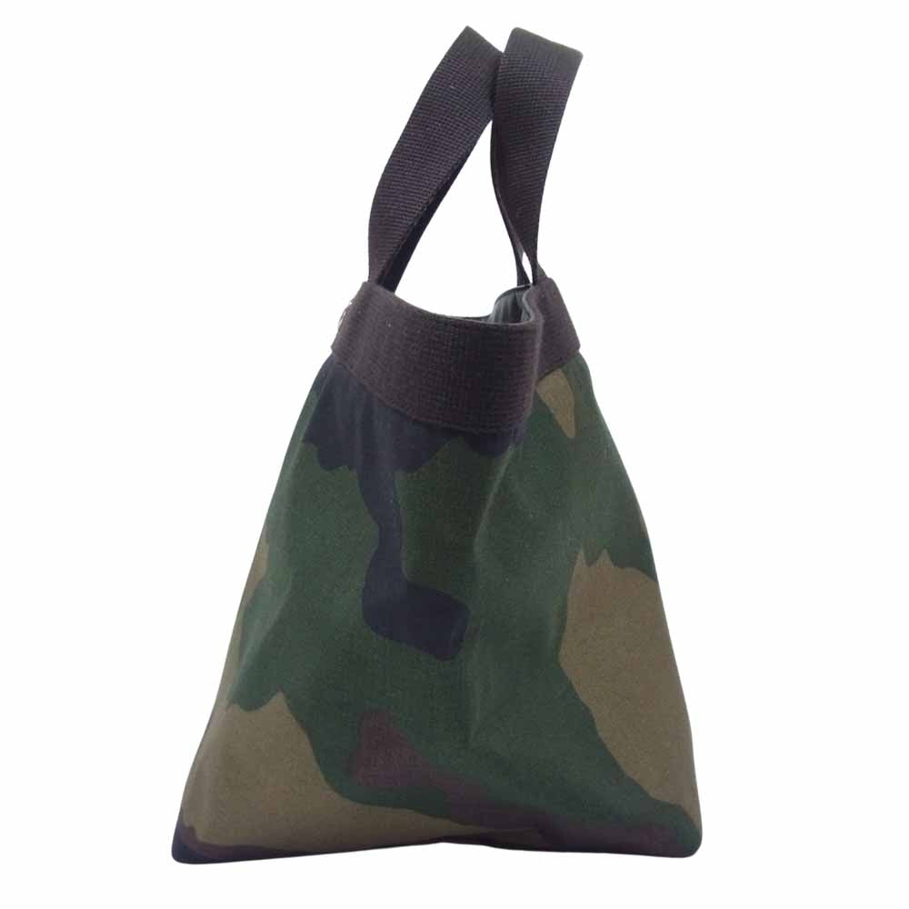 Herve Chapelier エルベ・シャプリエ 707C コーデュラ 舟型 トート バッグ 迷彩カモ グリーン系 M【中古】