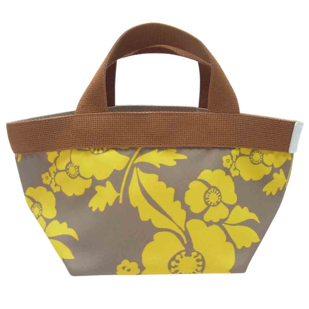 Herve Chapelier エルベ・シャプリエ 701FB  コーデュラ 舟型 トート バッグ アラベスク マスティックゴールド グレー系 S【美品】【中古】