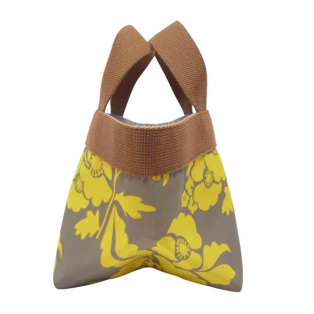 Herve Chapelier エルベ・シャプリエ 701FB  コーデュラ 舟型 トート バッグ アラベスク マスティックゴールド グレー系 S【美品】【中古】