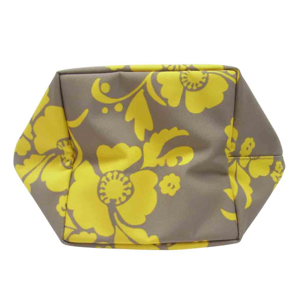 Herve Chapelier エルベ・シャプリエ 701FB  コーデュラ 舟型 トート バッグ アラベスク マスティックゴールド グレー系 S【美品】【中古】