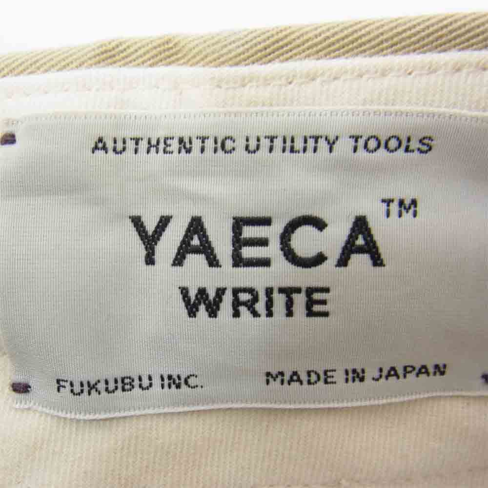 YAECA ヤエカ 160000 ボタンフライ ワイド テーパード チノ パンツ ベージュ系 M【中古】