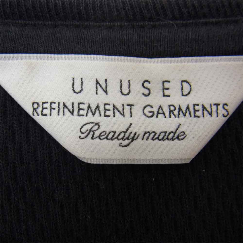UNUSED アンユーズド US1165 Cotton and Cashmere long-Sleeve Honeyconb Mesh T-Shirt カシミヤ混 長袖 サーマル カットソー ネイビー系 1【中古】