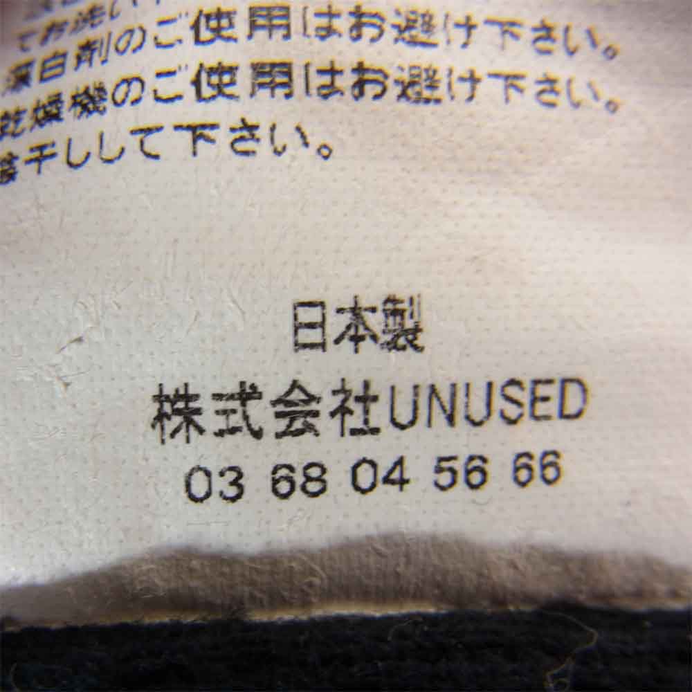 UNUSED アンユーズド US1165 Cotton and Cashmere long-Sleeve Honeyconb Mesh T-Shirt カシミヤ混 長袖 サーマル カットソー ネイビー系 1【中古】