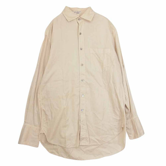 Yohji Yamamoto ヨウジヤマモト POUR HOMME プールオム ダブルカフス オーバーサイズ 長袖 シャツ ベージュ系 サイズ表記無【中古】