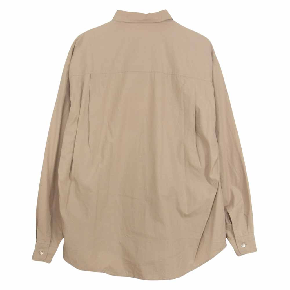 AURALEE オーラリー 19AW A9AS02TN WASHED FINX TWILL BIG SHIRTS ウォッシュドフィンクス ツイル ビッグ シャツ ベージュ系 3【中古】