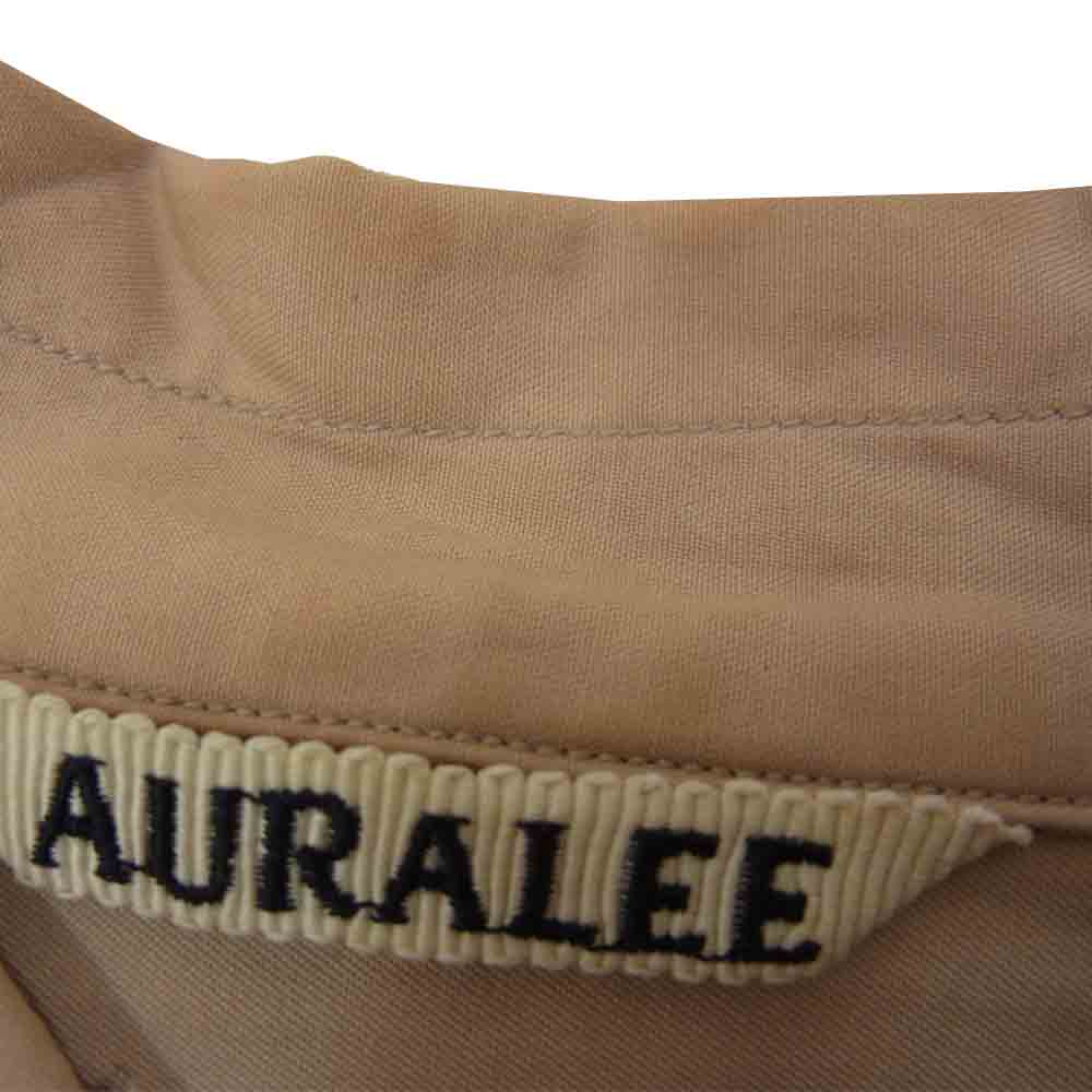 AURALEE オーラリー 19AW A9AS02TN WASHED FINX TWILL BIG SHIRTS ウォッシュドフィンクス ツイル ビッグ シャツ ベージュ系 3【中古】