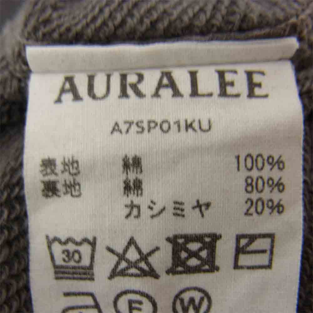 AURALEE オーラリー 17SS A7SP01KU BACK CASHMERE SWEAT P/O バック カシミヤ混コットン スウェット プルオーバー グレー系 5【中古】