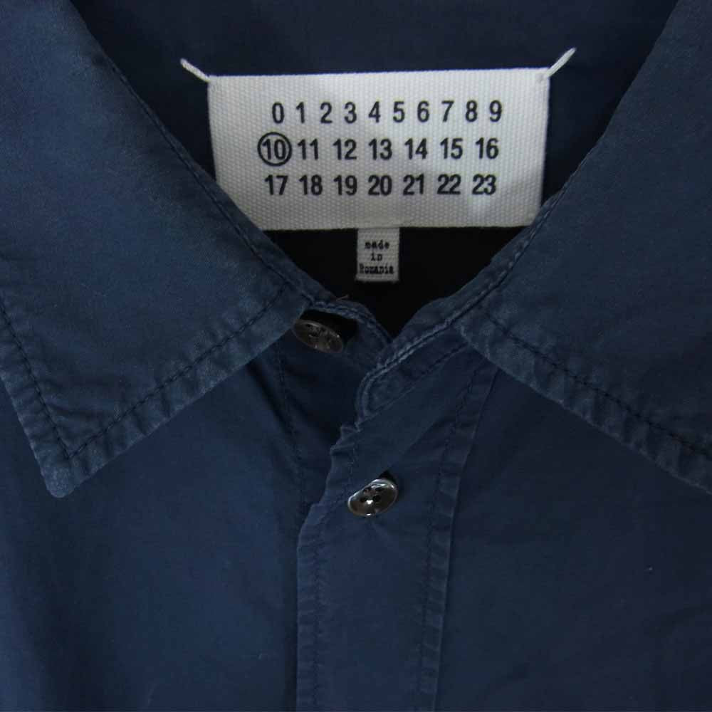 MAISON MARGIELA メゾンマルジェラ 16AW S50DL0292 S38778 10ライン レギュラーカラー 長袖 シャツ ネイビー系 40【中古】