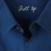 PORTER CLASSIC ポータークラシック ROLL UP SHIRT ロールアップ 長袖 シャツ ブルー系 XL【中古】