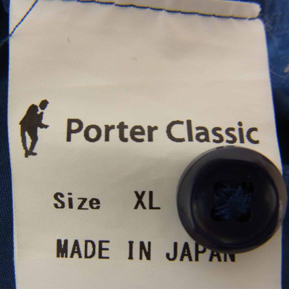 PORTER CLASSIC ポータークラシック ROLL UP SHIRT ロールアップ 長袖 シャツ ブルー系 XL【中古】