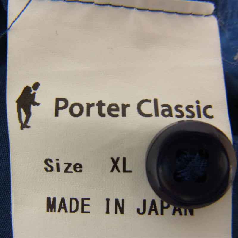 PORTER CLASSIC ポータークラシック ROLL UP SHIRT ロールアップ 長袖 シャツ ブルー系 XL【中古】