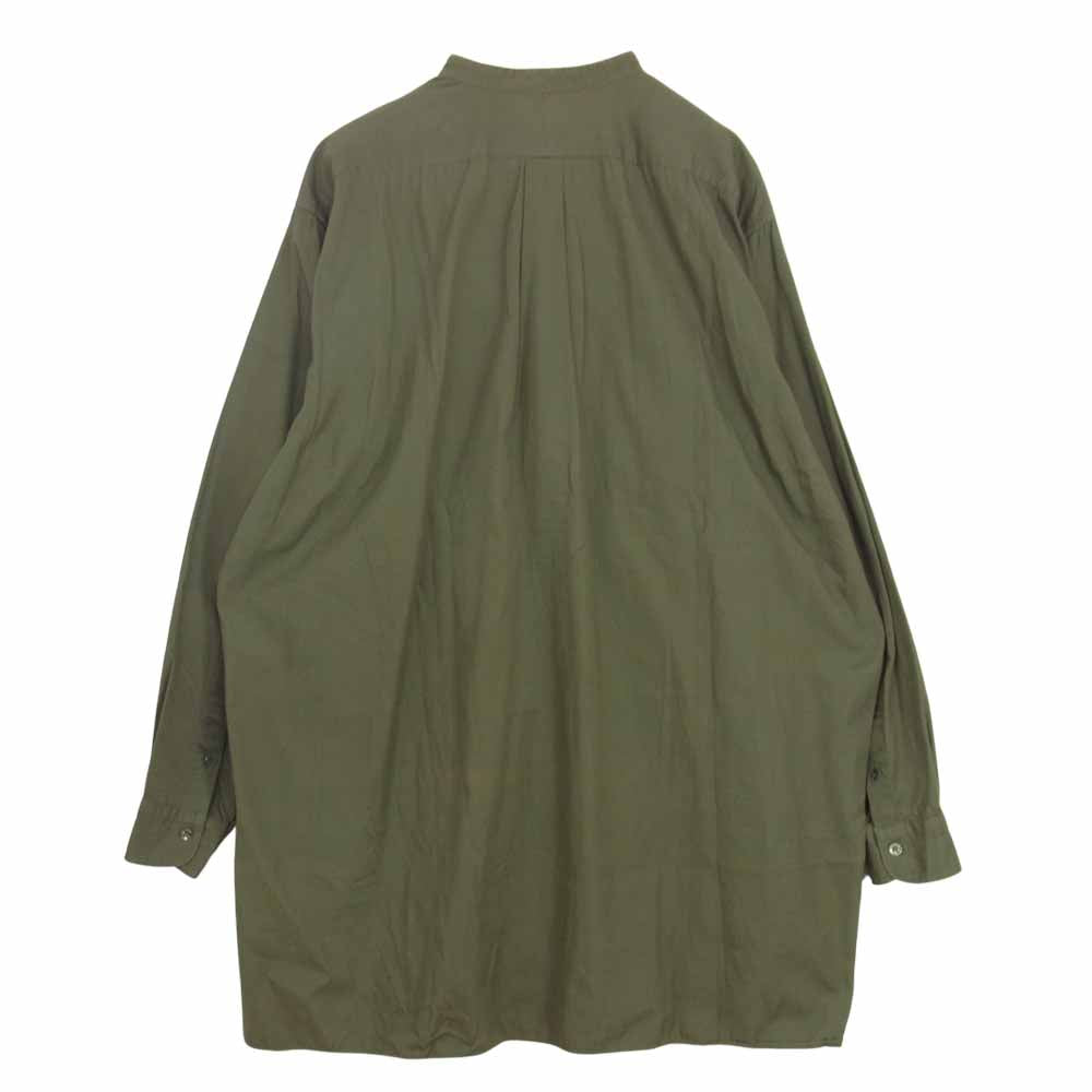 COMOLI コモリ 17AW L03-02006 Band color shirt バンドカラー プルオーバー 長袖 シャツ カーキ系 3【中古】