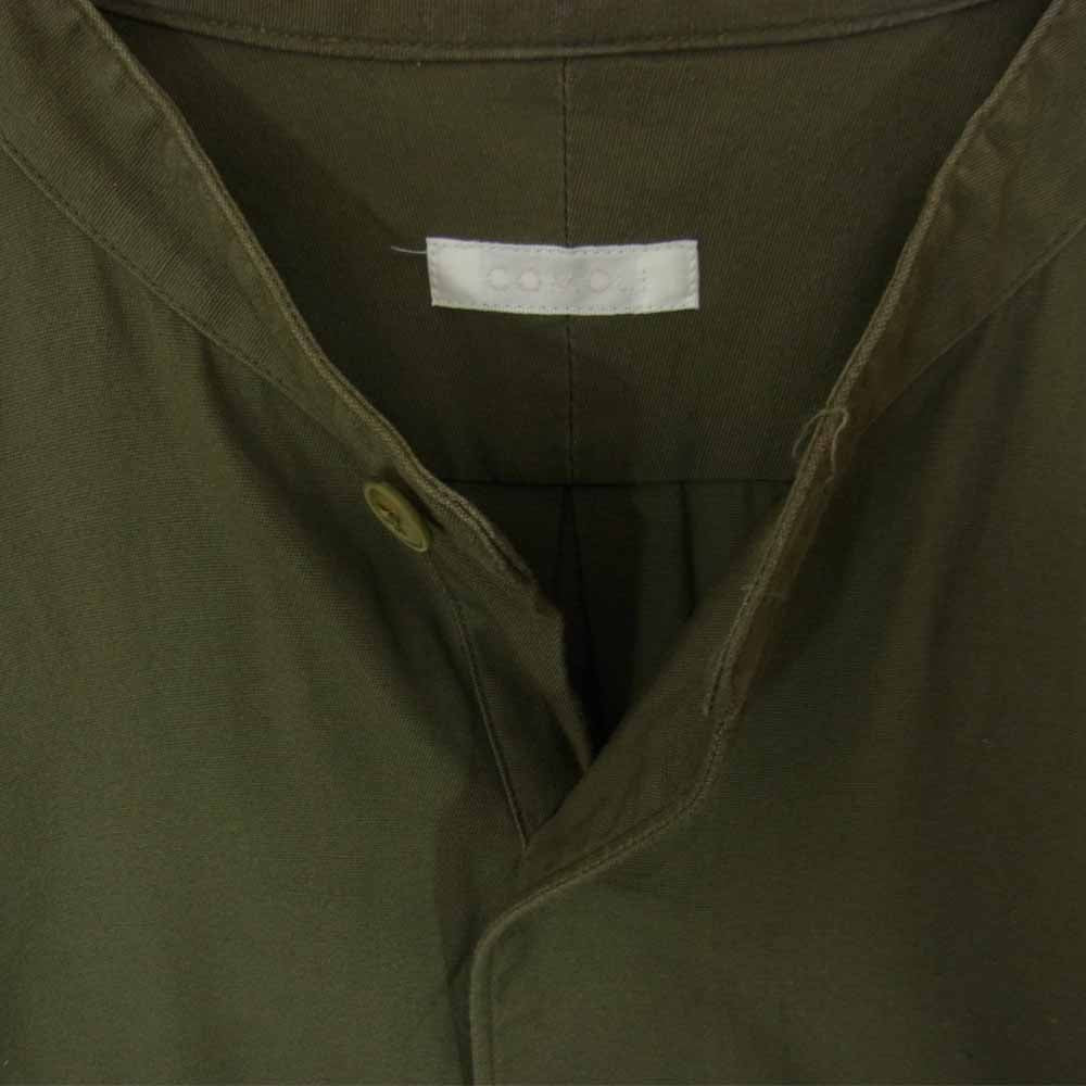COMOLI コモリ 17AW L03-02006 Band color shirt バンドカラー プルオーバー 長袖 シャツ カーキ系 3【中古】