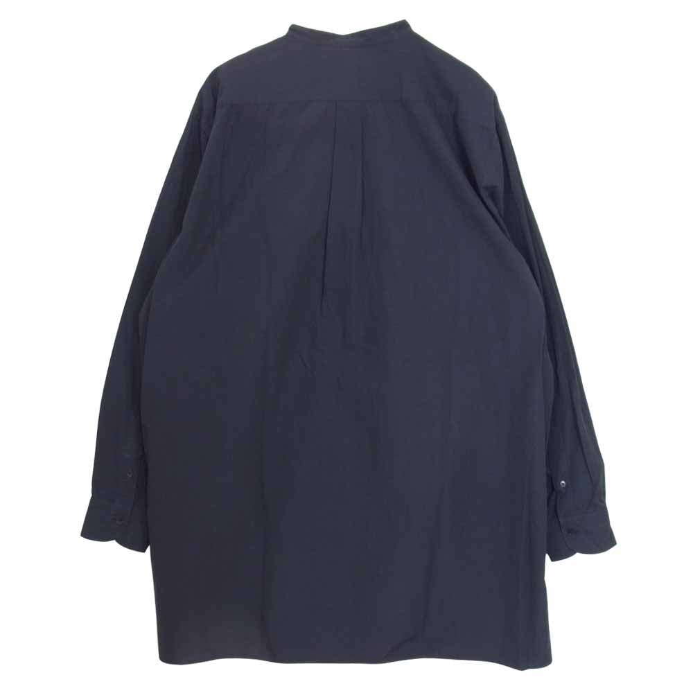 COMOLI コモリ 19AW Q03-02002 Band color shirt バンドカラー 長袖 シャツ ブラック系 3【中古】