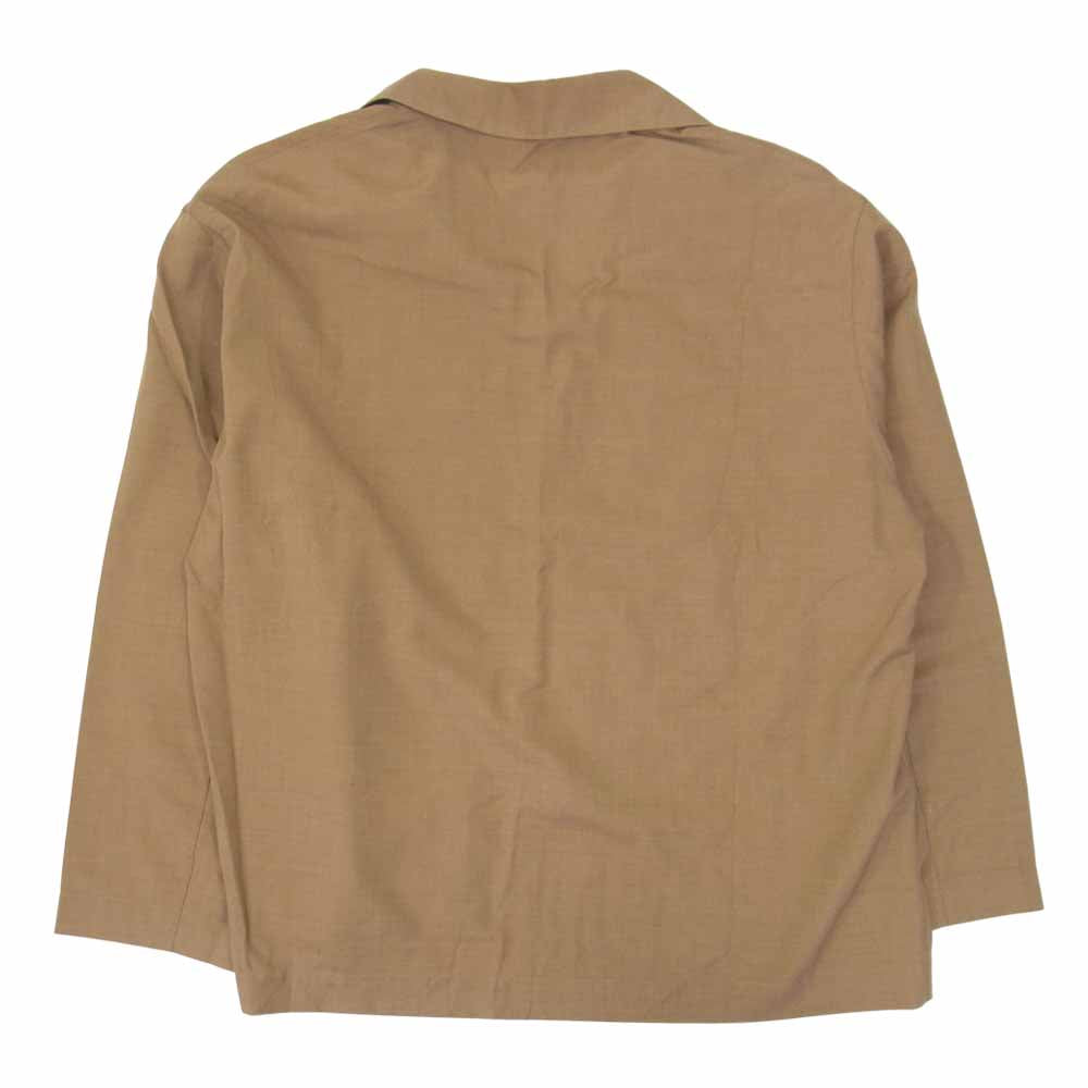 AURALEE オーラリー 18SS A8SB01WT WOOL SILK TROPICAL SHIRTS JACKET シルク混 トロピカル シャツ ジャケット ブラウン系 4【中古】