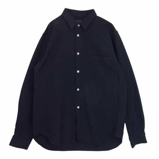 COMME des GARCONS コムデギャルソン HOMME PLUS 19SS PC-B028 オムプリュス ポリ製品加工 オックスフォード シャツ ネイビー系 S【中古】