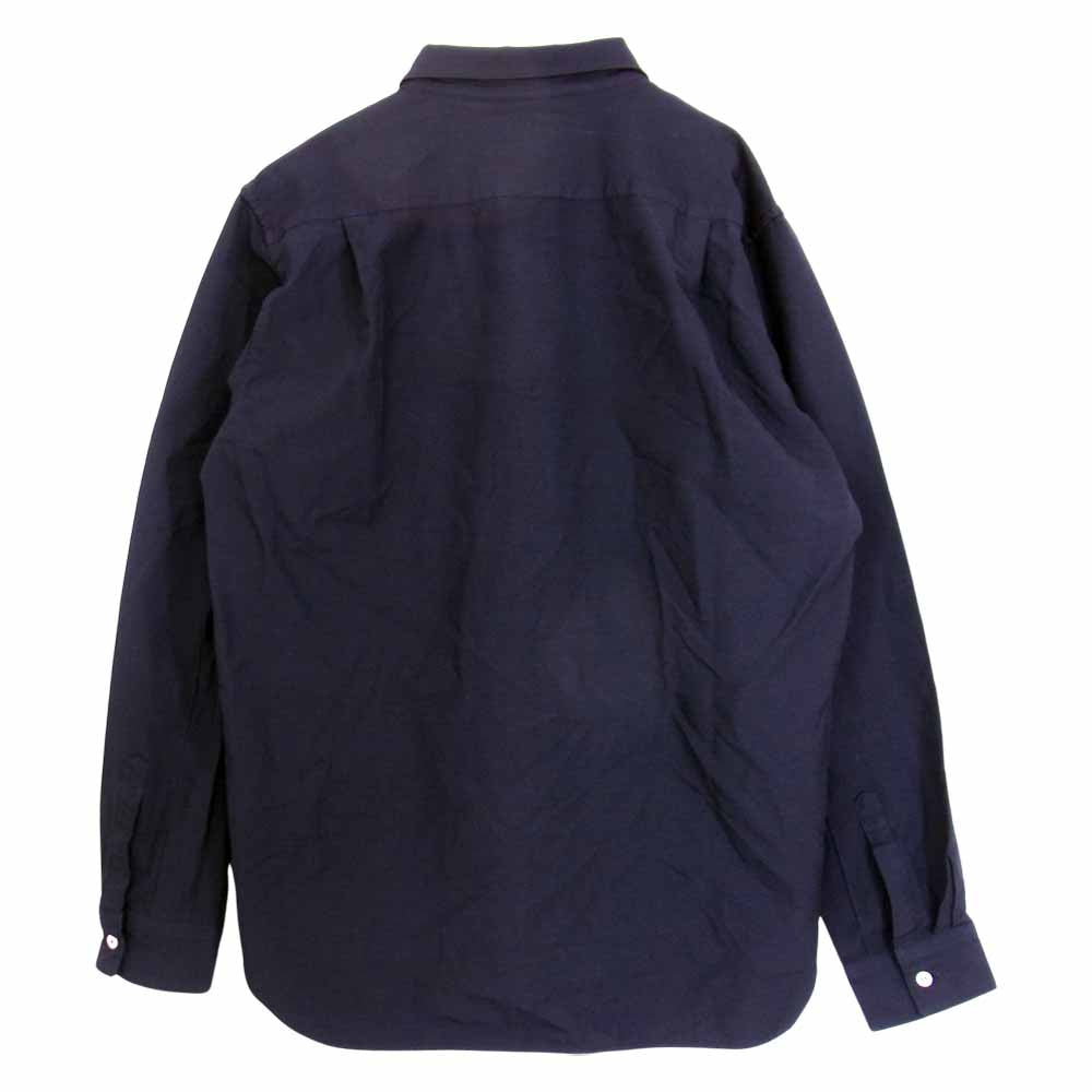 COMME des GARCONS コムデギャルソン HOMME PLUS 19SS PC-B028 オムプリュス ポリ製品加工 オックスフォード シャツ ネイビー系 S【中古】