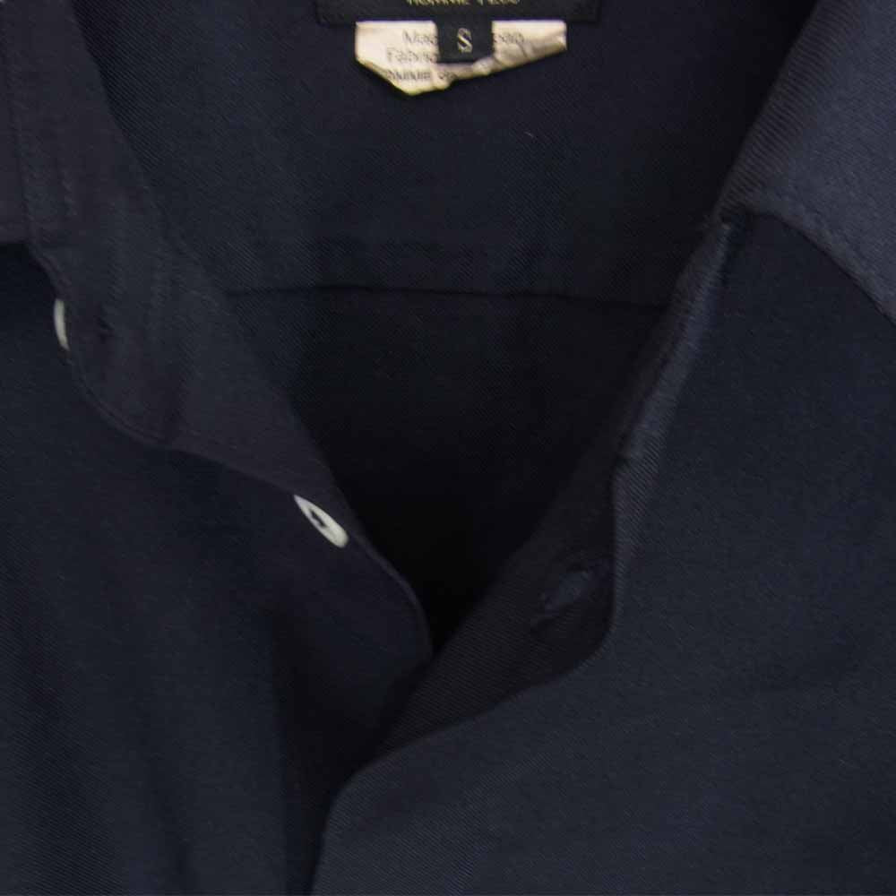 COMME des GARCONS コムデギャルソン HOMME PLUS 19SS PC-B028 オムプリュス ポリ製品加工 オックスフォード シャツ ネイビー系 S【中古】