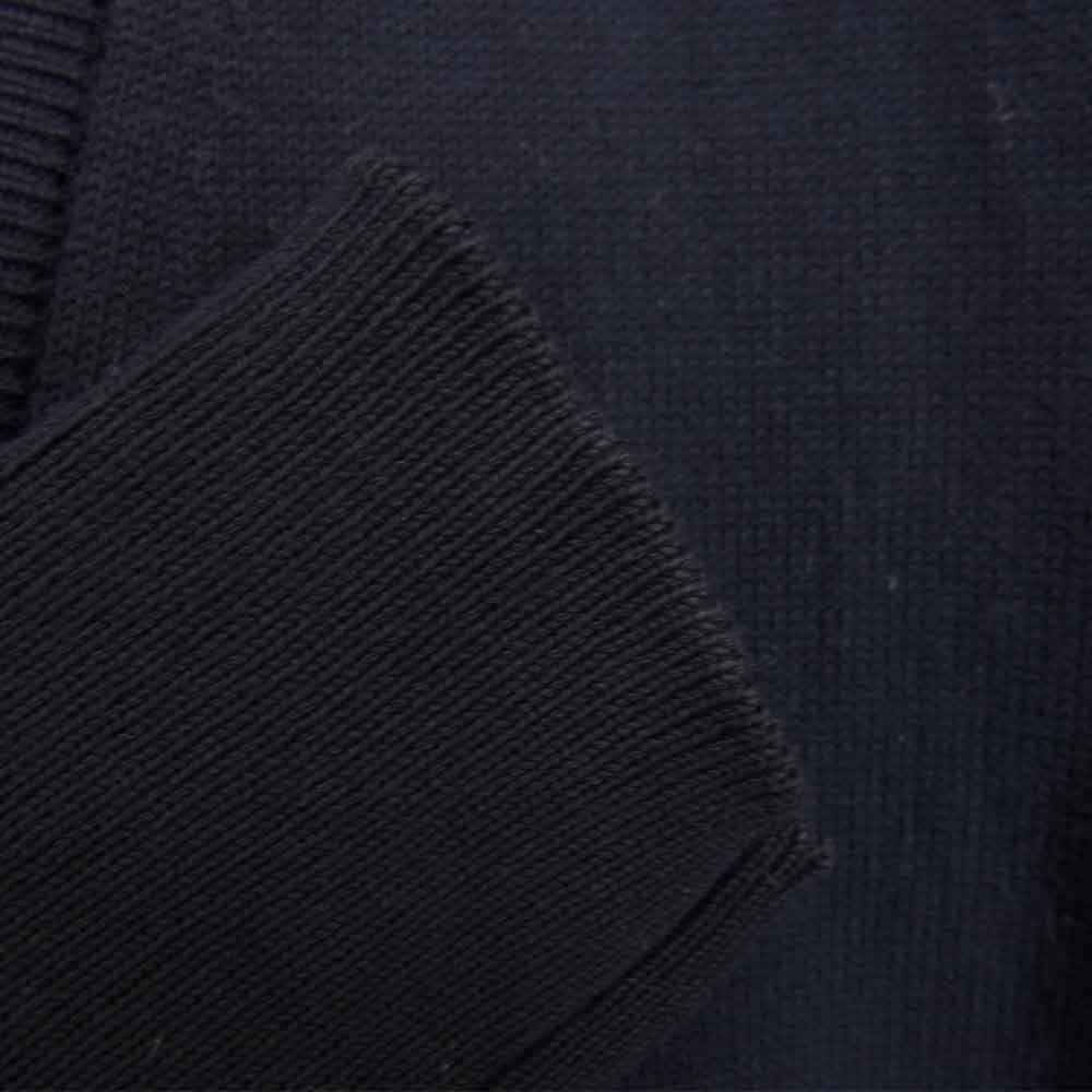 MAISON MARGIELA メゾンマルジェラ 15SS S30HA0801 S15237 14ライン レザーエルボーパッチ カーディガン ネイビー系 M【中古】