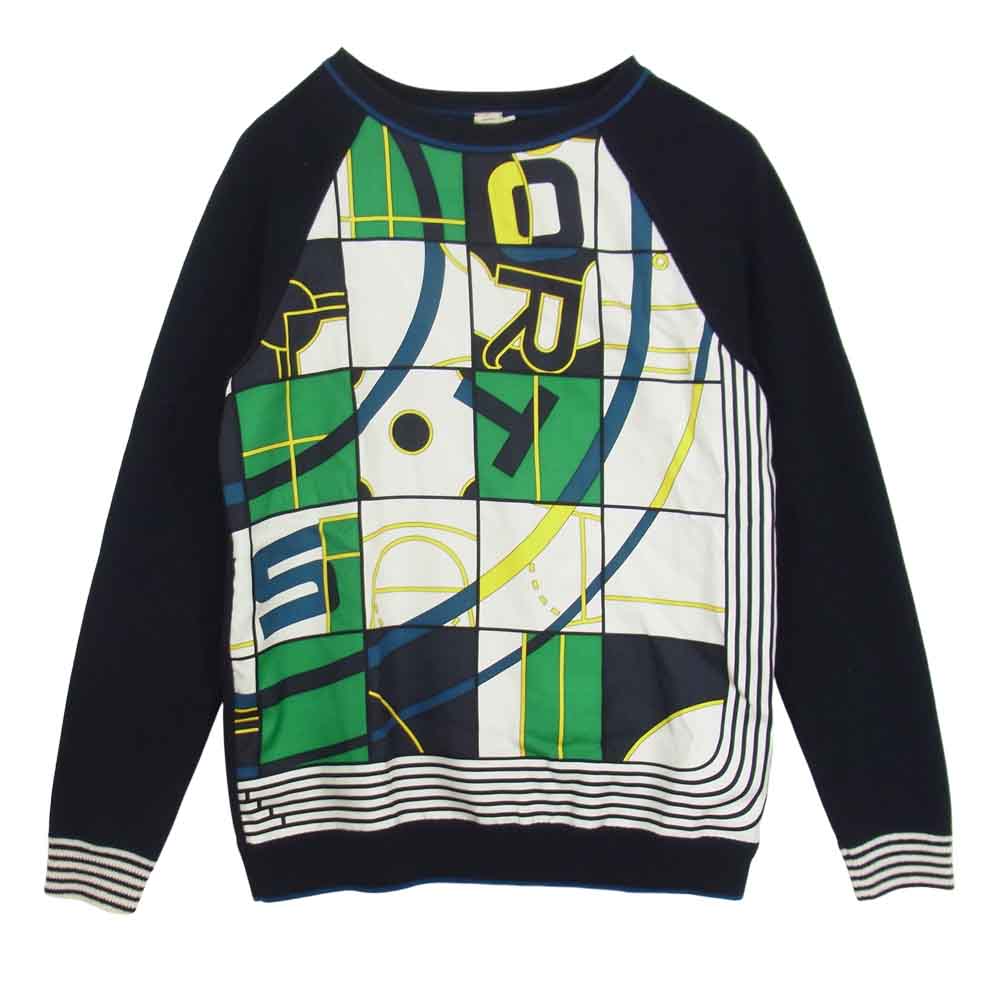 HERMES エルメス 国内正規品 カシミヤ混 ニット ポセーター ネイビー系 S【中古】