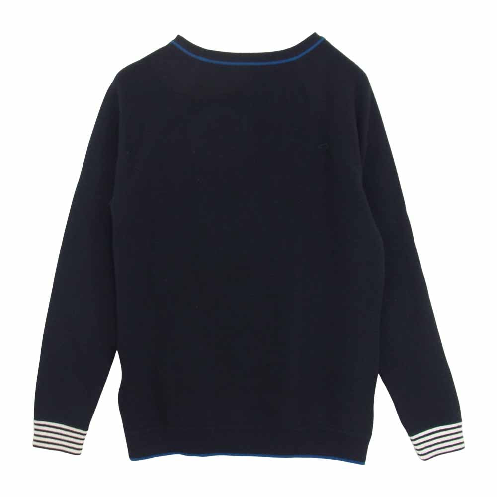 HERMES エルメス 国内正規品 カシミヤ混 ニット ポセーター ネイビー系 S【中古】