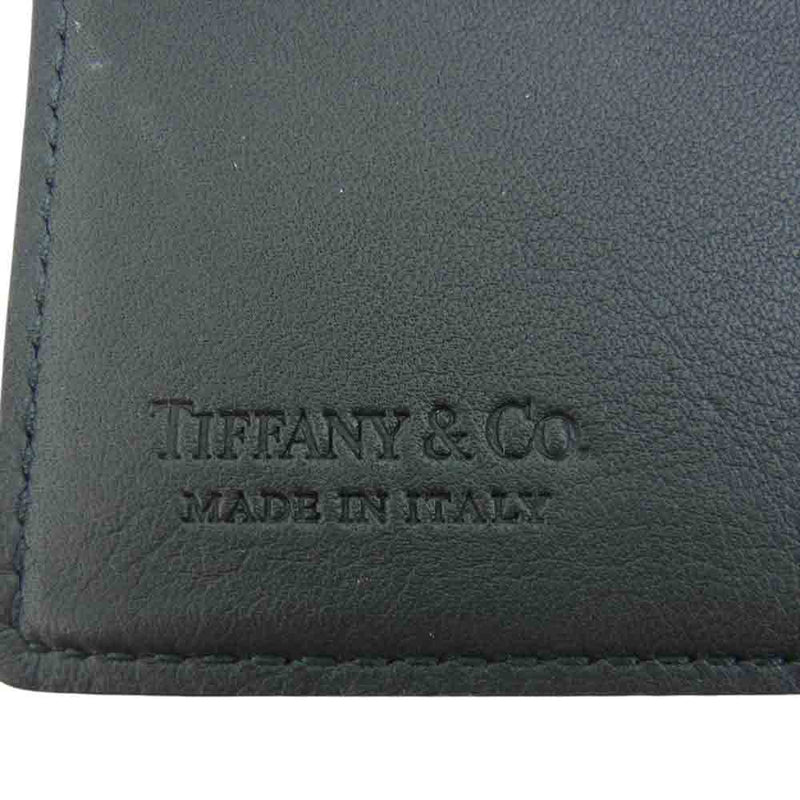TIFFANY&Co. ティファニー レザー パスポートケース ブラック ブラック系【美品】【中古】