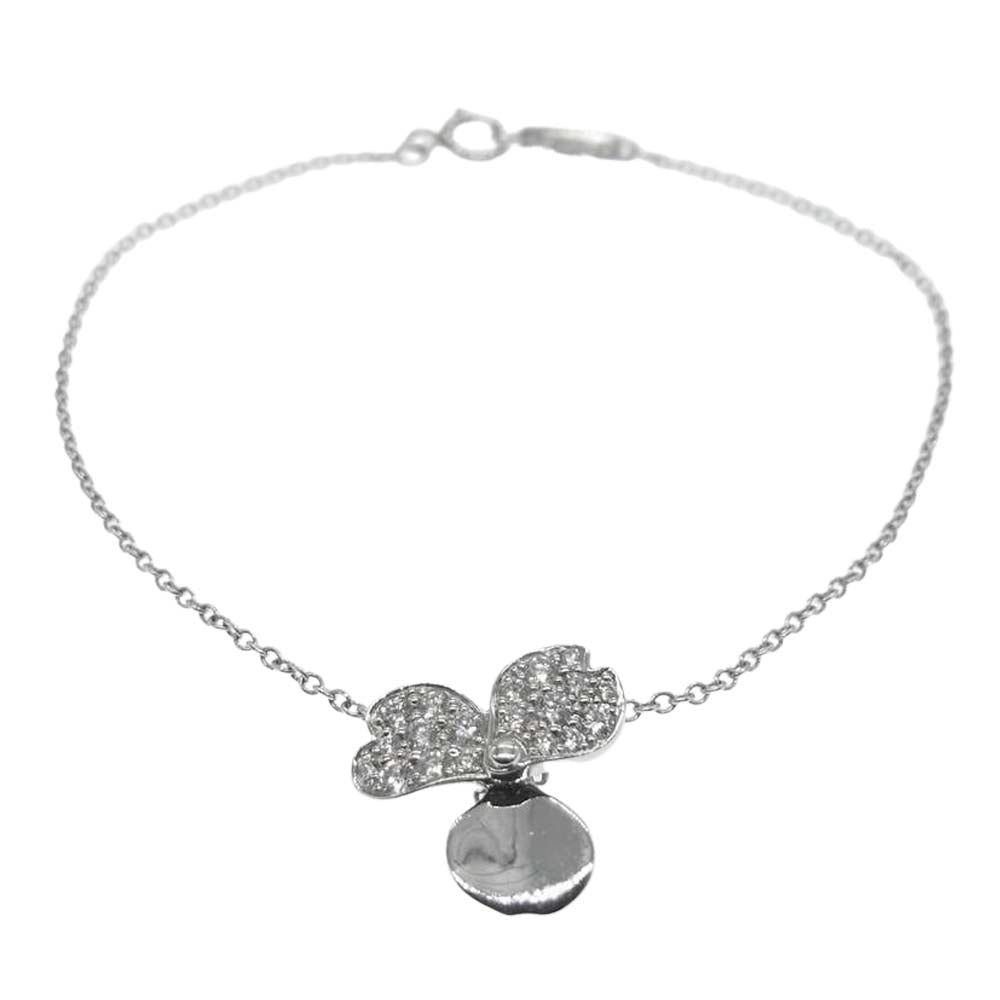 TIFFANY&Co. ティファニー ペーパーフラワー プラチナ ダイヤモンド ブレスレット シルバー系【中古】