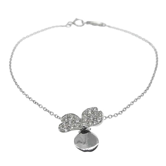 TIFFANY&Co. ティファニー ペーパーフラワー プラチナ ダイヤモンド ブレスレット シルバー系【中古】