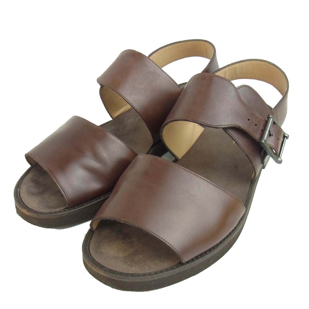 Salvatore Ferragamo サルヴァトーレフェラガモ 00683 TROPICAL トロピカル レザー サンダル ブラウン系 8.5 EE【中古】