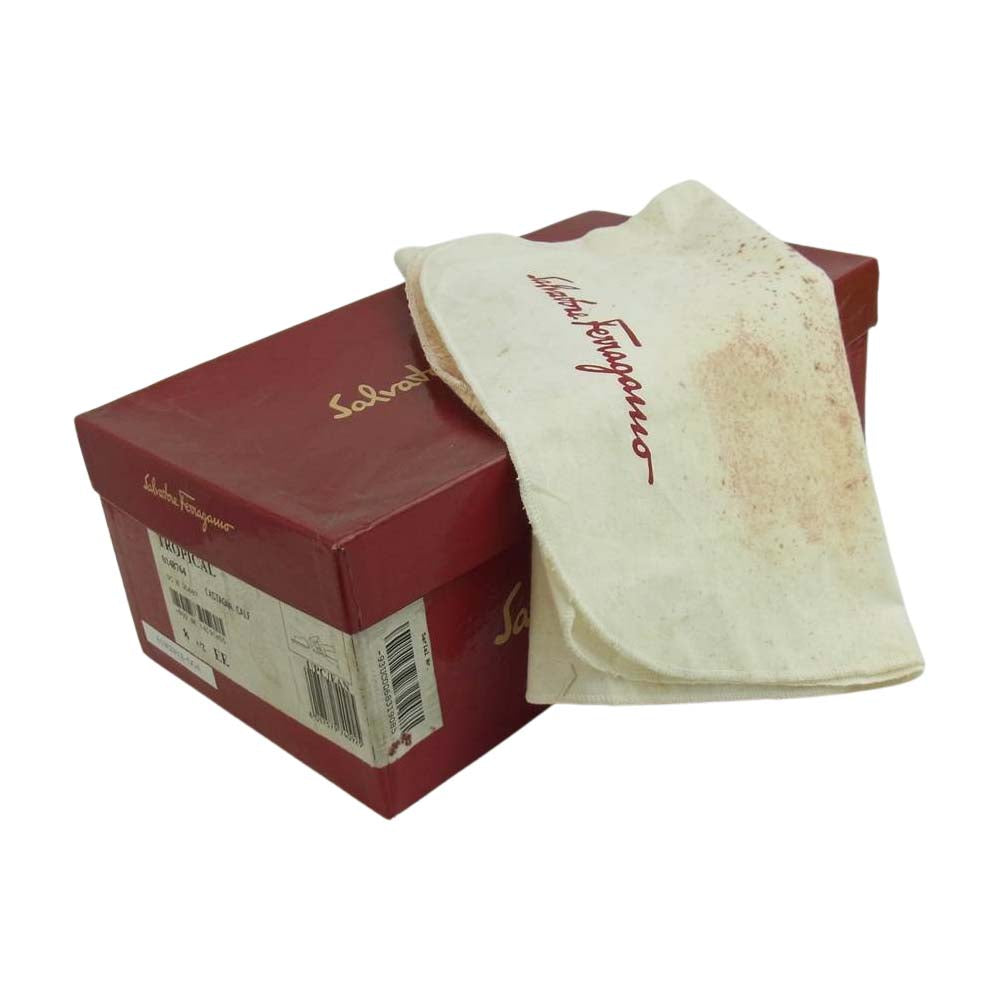 Salvatore Ferragamo サルヴァトーレフェラガモ 00683 TROPICAL トロピカル レザー サンダル ブラウン系 8.5 EE【中古】