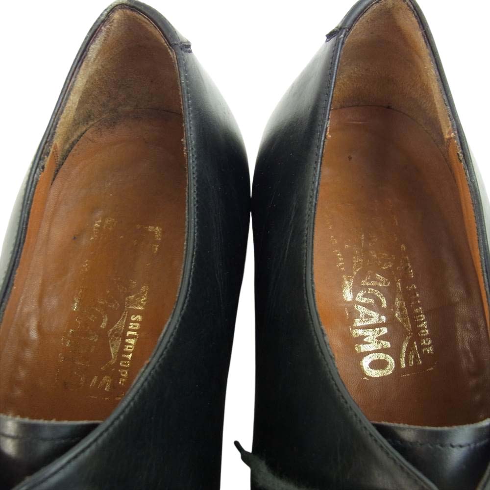 Salvatore Ferragamo サルヴァトーレフェラガモ 12844 WILCOX Uチップ シューズ ブラック ブラック系 9　2E【中古】