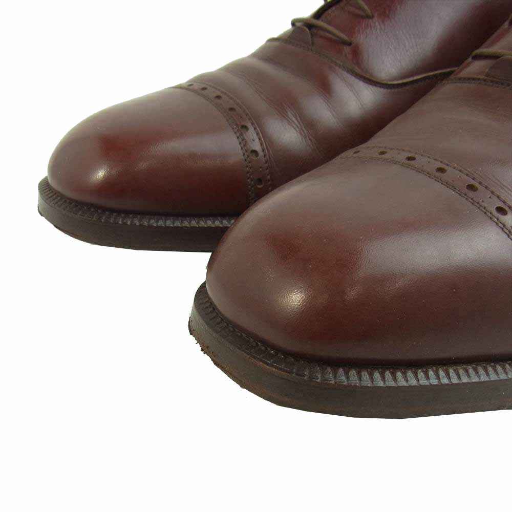 Salvatore Ferragamo サルヴァトーレフェラガモ 09555 ENZO パンチドキャップトゥ レースアップシューズ ブラウン系 9 2E【中古】