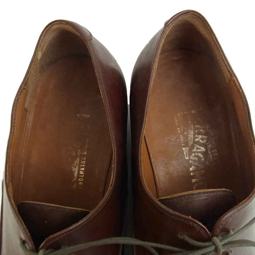 Salvatore Ferragamo サルヴァトーレフェラガモ 09555 ENZO パンチドキャップトゥ レースアップシューズ ブラウン系 9 2E【中古】
