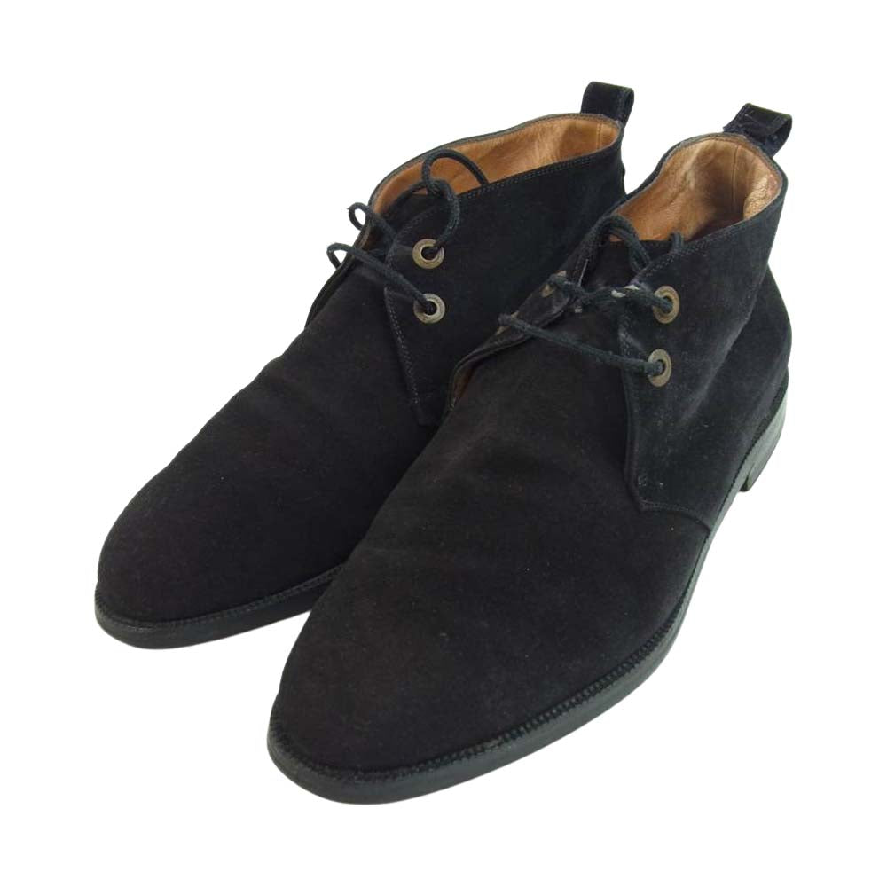 Salvatore Ferragamo サルヴァトーレフェラガモ 08296 ZEUS ゼウス スエード チャッカブーツ ブラック系 9　2E【中古】