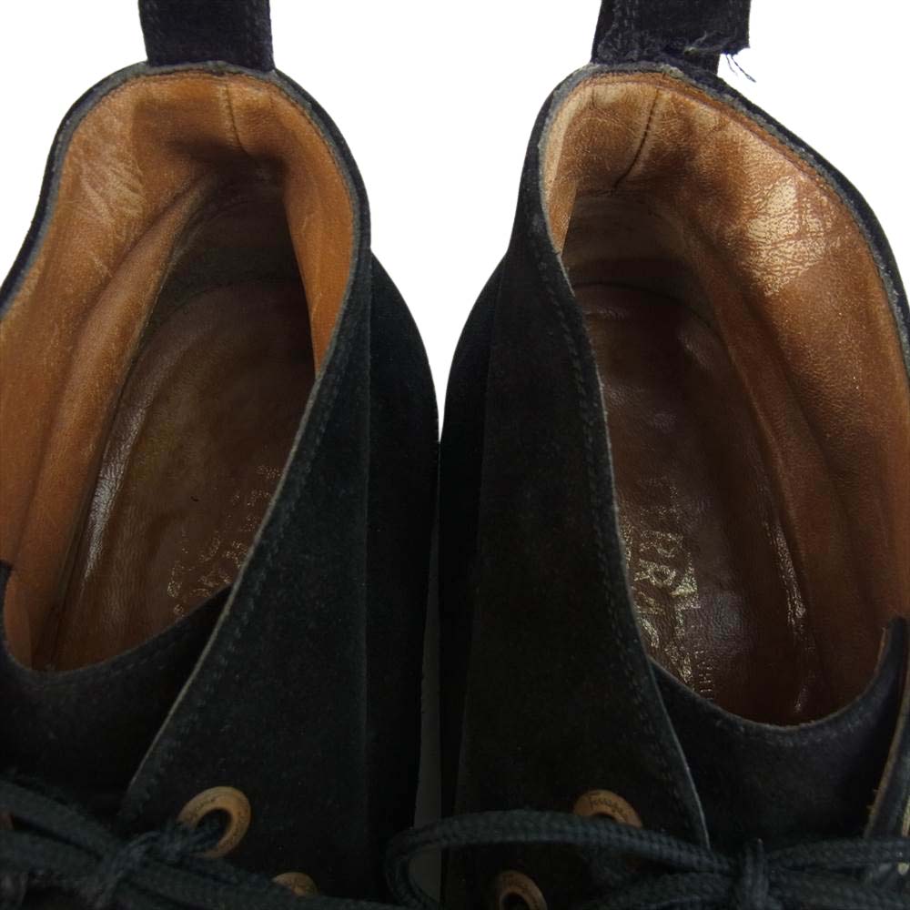 Salvatore Ferragamo サルヴァトーレフェラガモ 08296 ZEUS ゼウス スエード チャッカブーツ ブラック系 9　2E【中古】