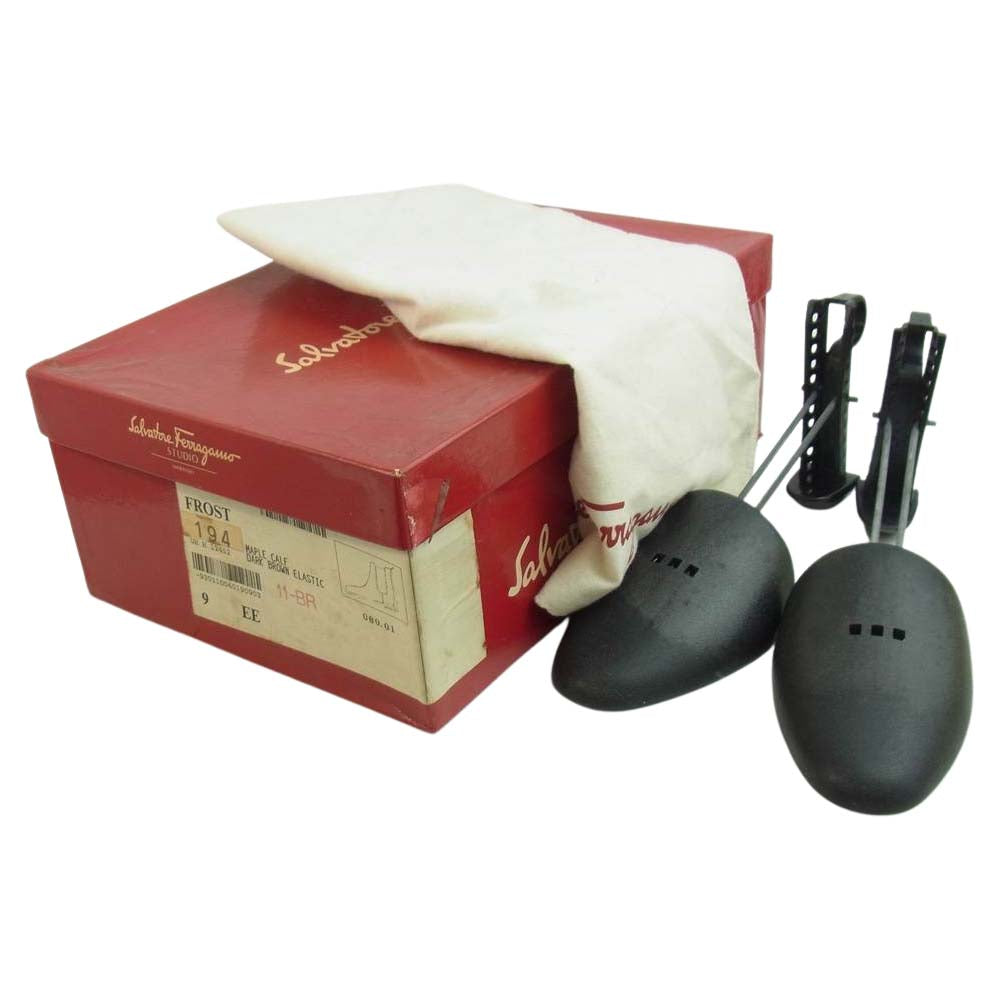 Salvatore Ferragamo サルヴァトーレフェラガモ 12452 FROST フロスト サイドゴア ブーツ ライトブラウン系 9　2E【中古】